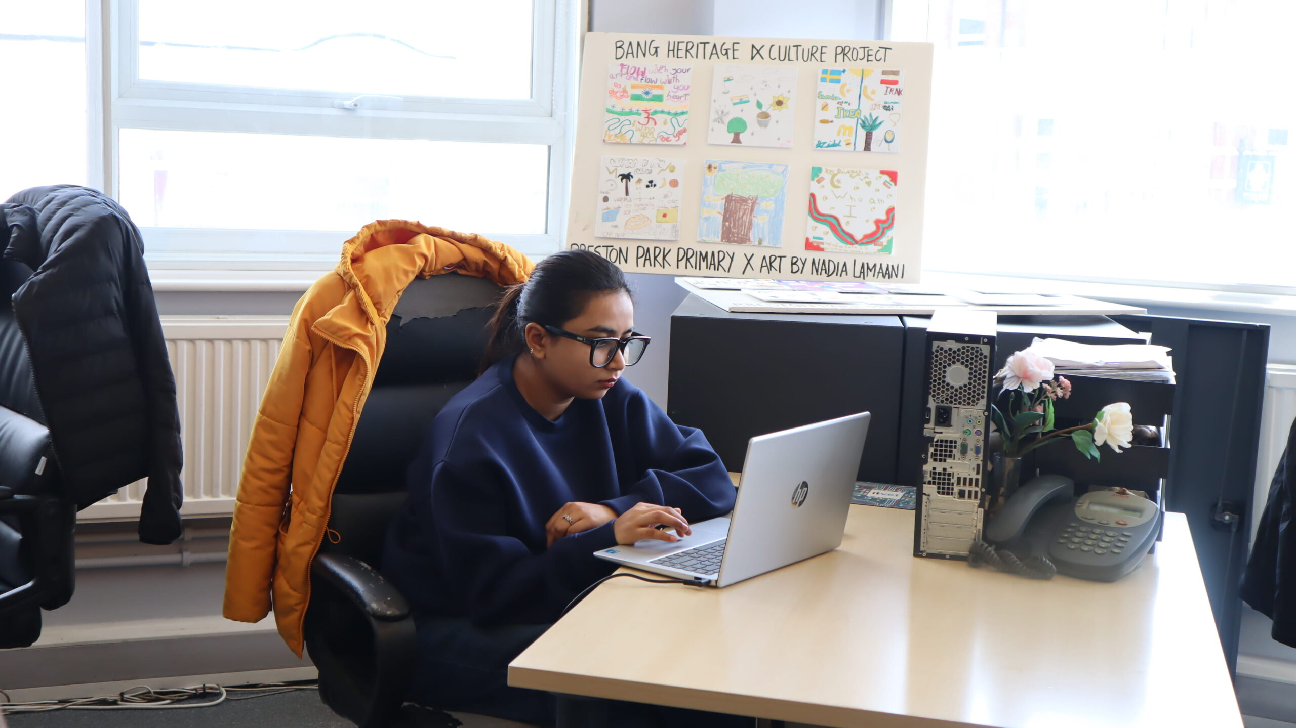 Arya - Working on Laptop